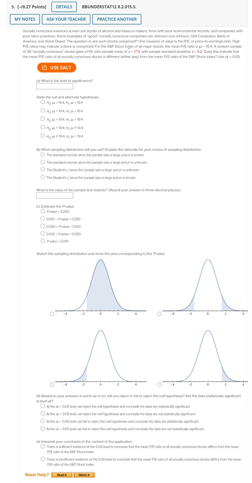 help please 5. [-/0.27 Points] DETAILS BBUNDERSTAT12 8.2.015.S. MY NOTES ASK YOUR