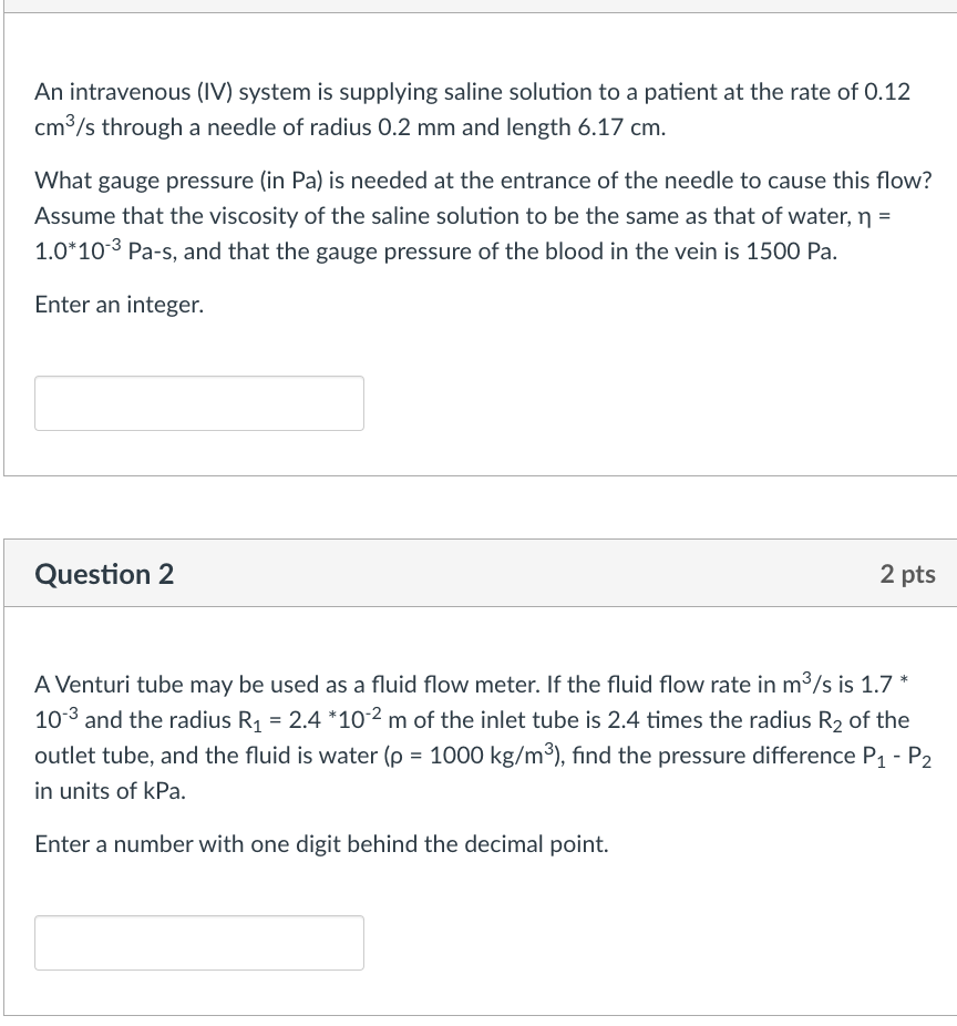 An intravenous (IV) system is supplying saline solution to a patient