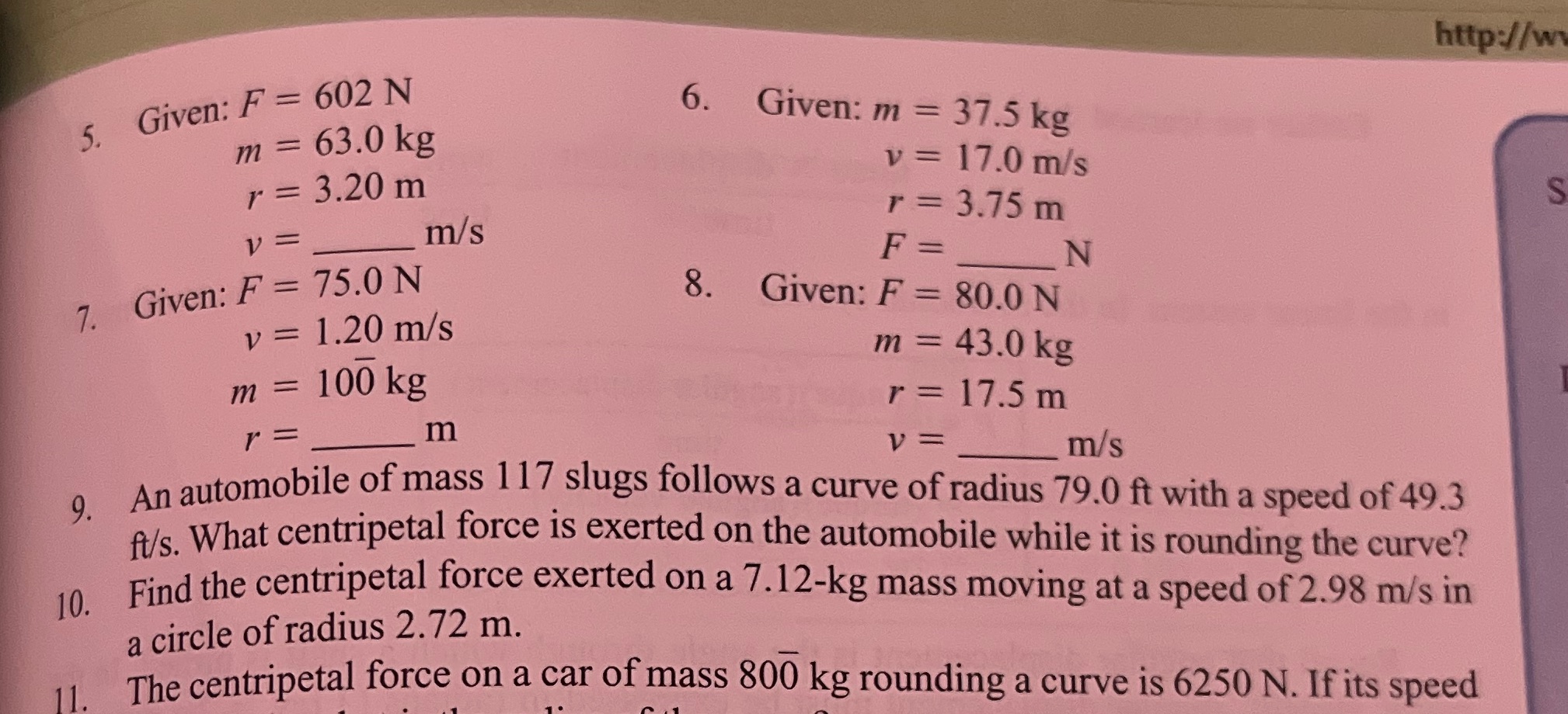 just do numbers 7&9. please show all work (please try and write