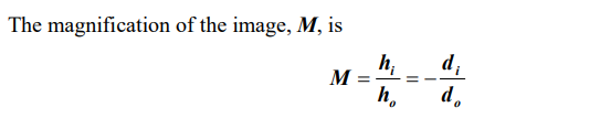 140 mm 19mm 14 mm \fThe object distance, focal length and image
