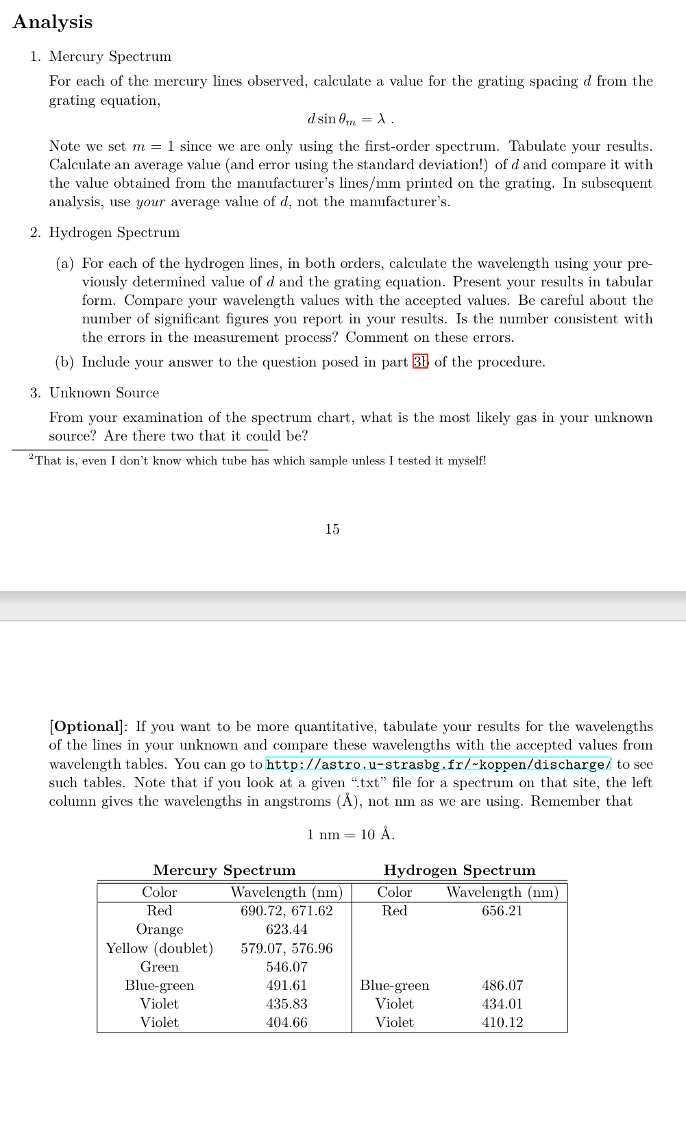 E F 1 Substance 2 Hydrogen colors angle (degrees) angle (radians) wavelength