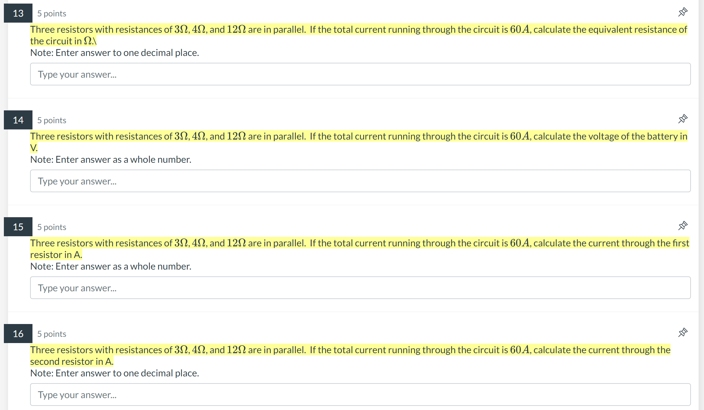 own independent paths and will remain working. 8 points Three identical light