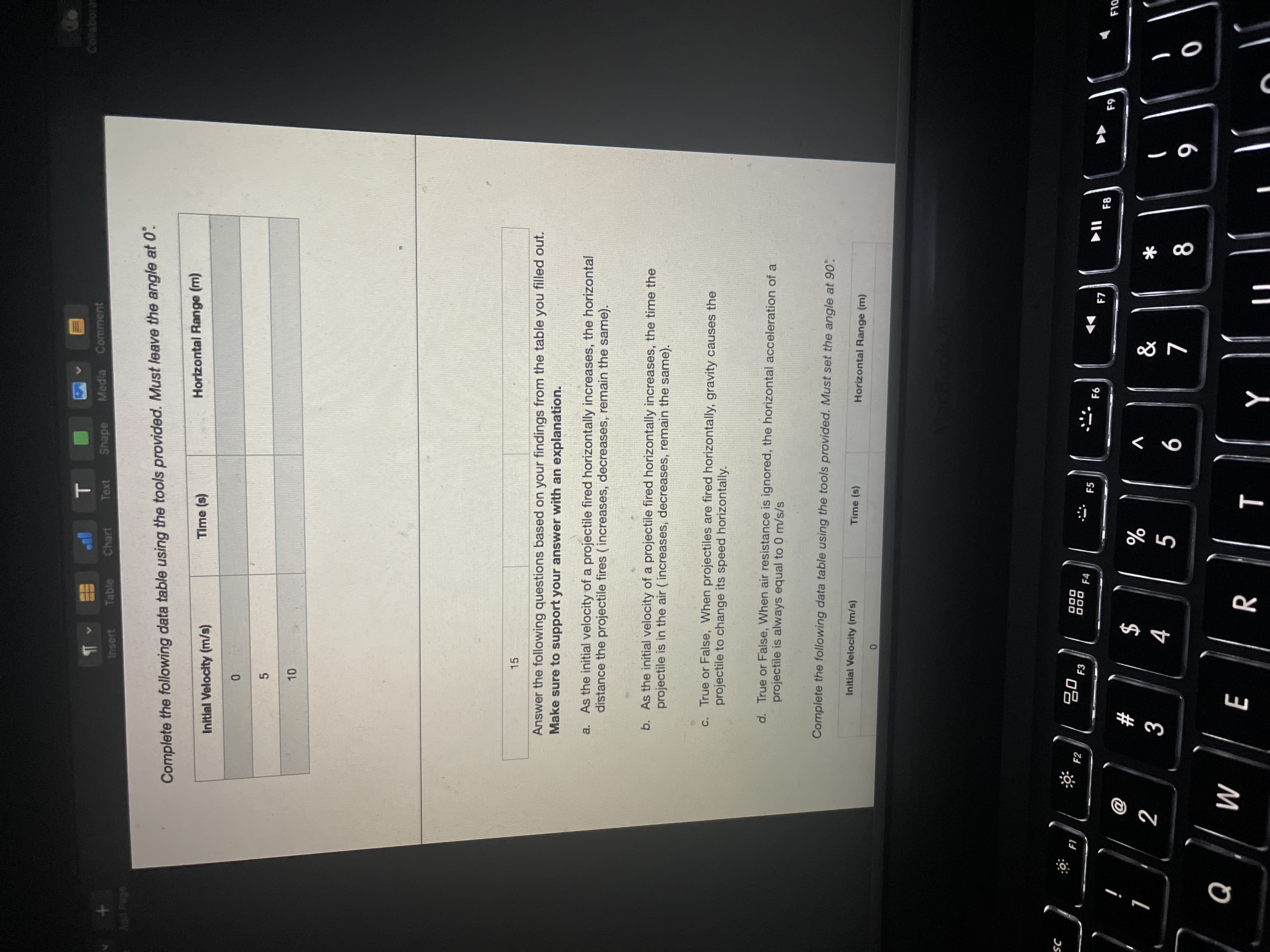 by an object that is thrown or launched near the Earth's surface.