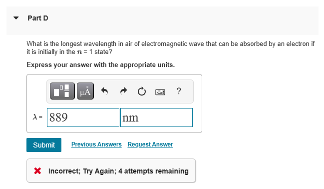 as an electron in a one- What is the quantum number n