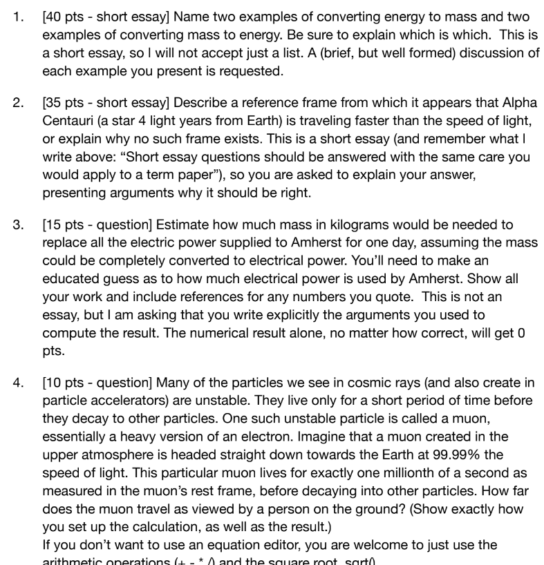  l . [40 pts - short essay] Name two examples of