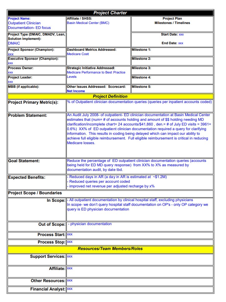 Lean Six Sigma Management IIIAssignment #4 (100 points)Directions: Provide detailed responses to