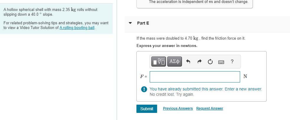 time doubling the value i got in part B to get an