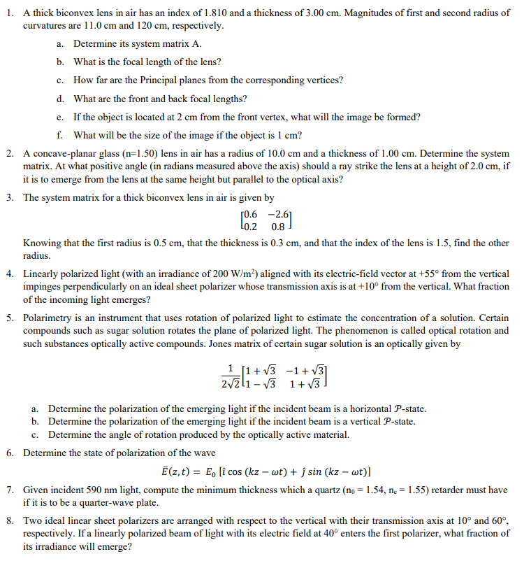 Can I get the answers for problems 1, 5, 6, 8 from