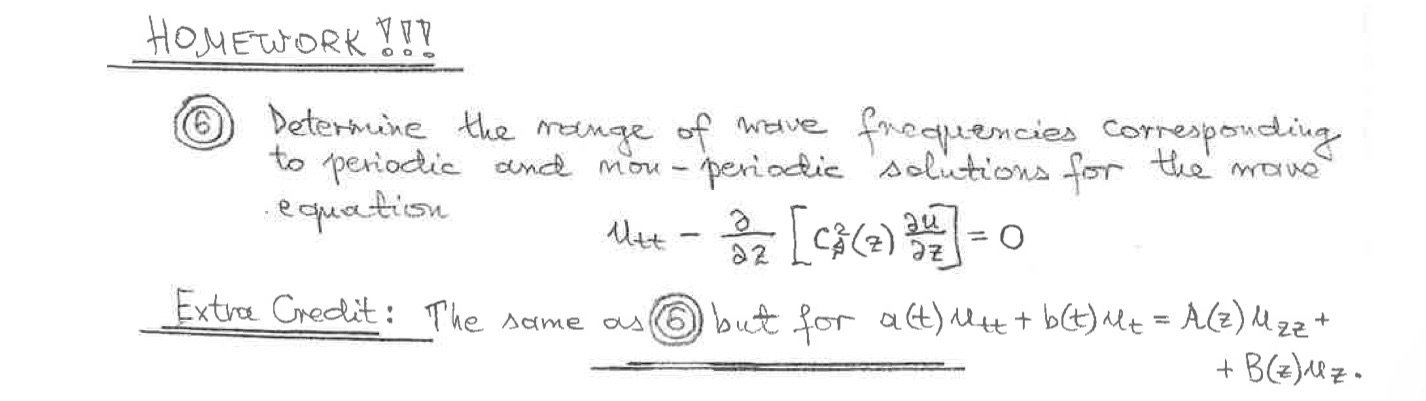 This is from graduate math methods and over the topic of wave