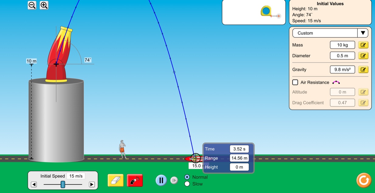 m/s Normal D SlowQuestions: 1. If gravity increases, what will happen to