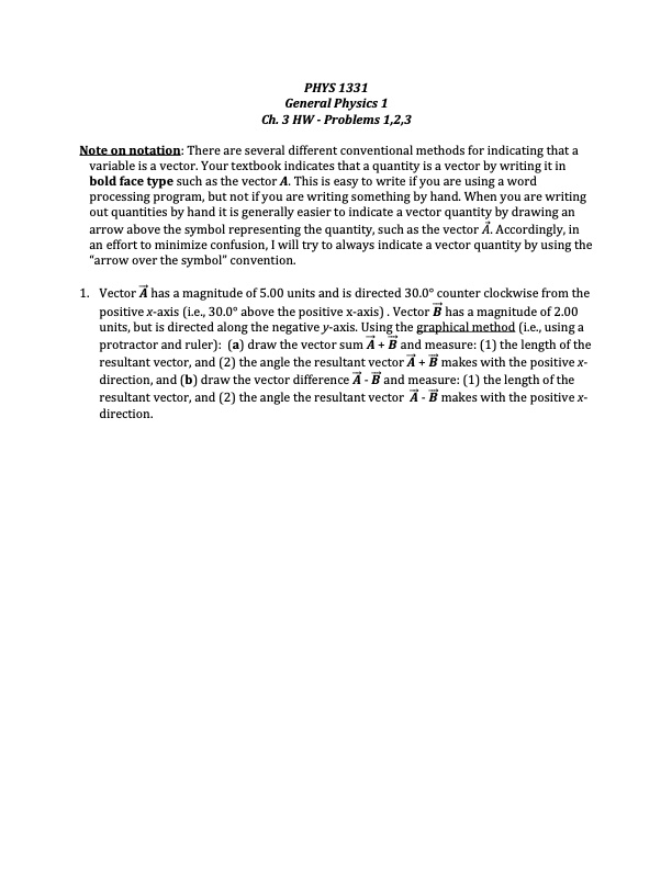 sum) and (b) the vector difference of the two vectors A and