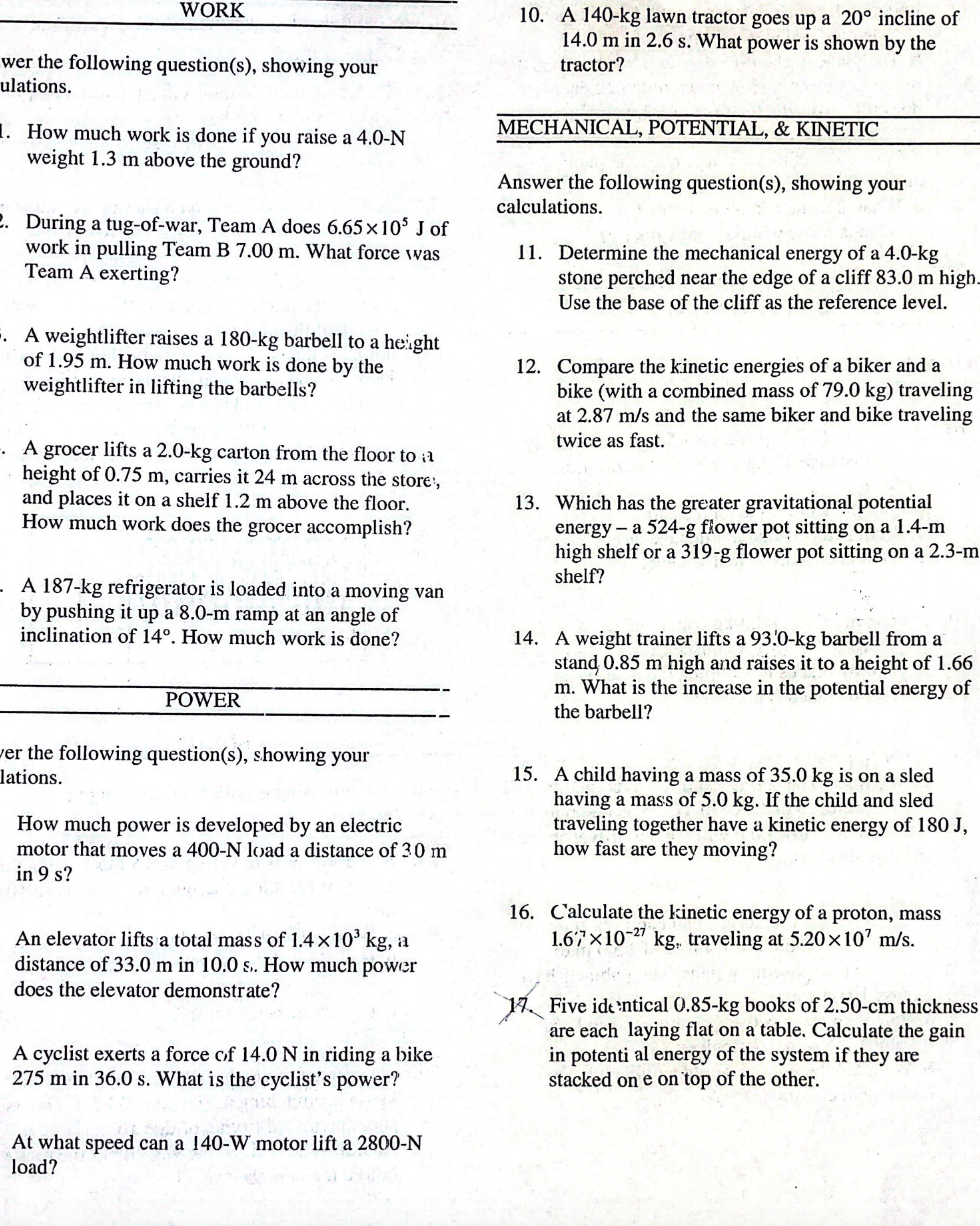Can you please solve these questions and show each step and equation.