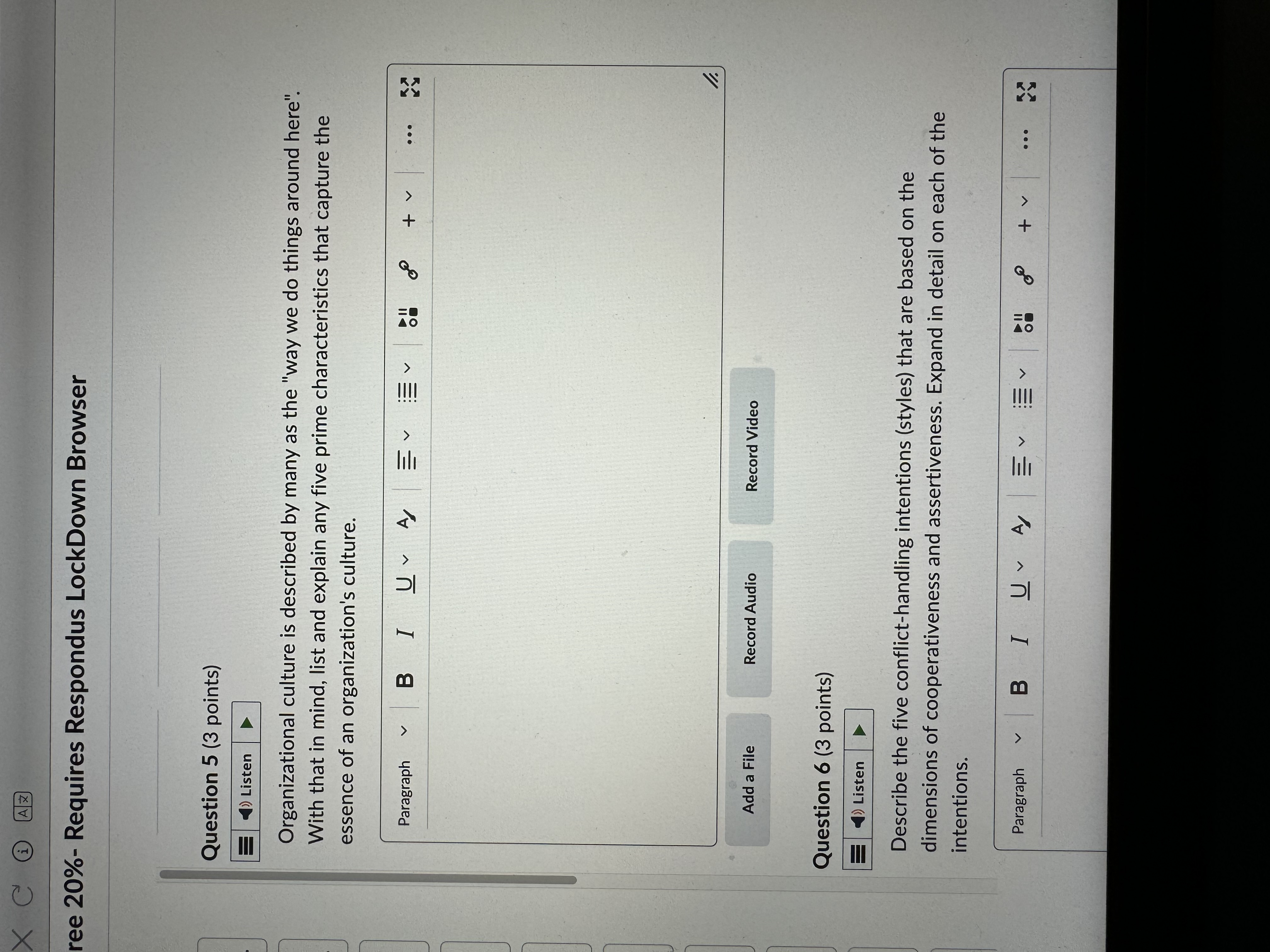 Add a File Record Audio Record Video Question 2 (3 points) ()