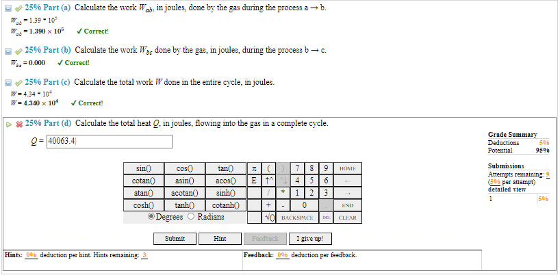 through the cycle a - b - c - d - a