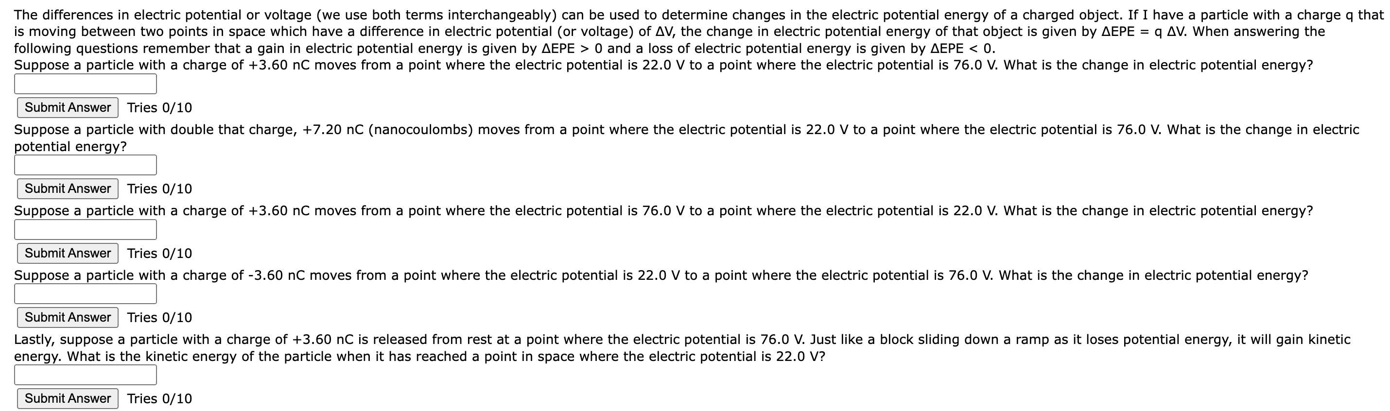 The differences in electric potential or voltage (we use both terms