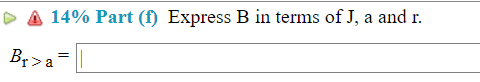 than a, express the current inside the imaginary cylinder in terms of