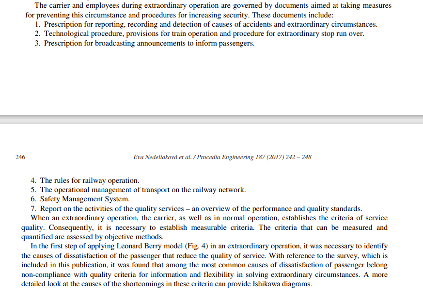 in railway companies. An important step towards the implementation Six Sigma is