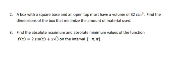 2. A box with a square base and an open top
