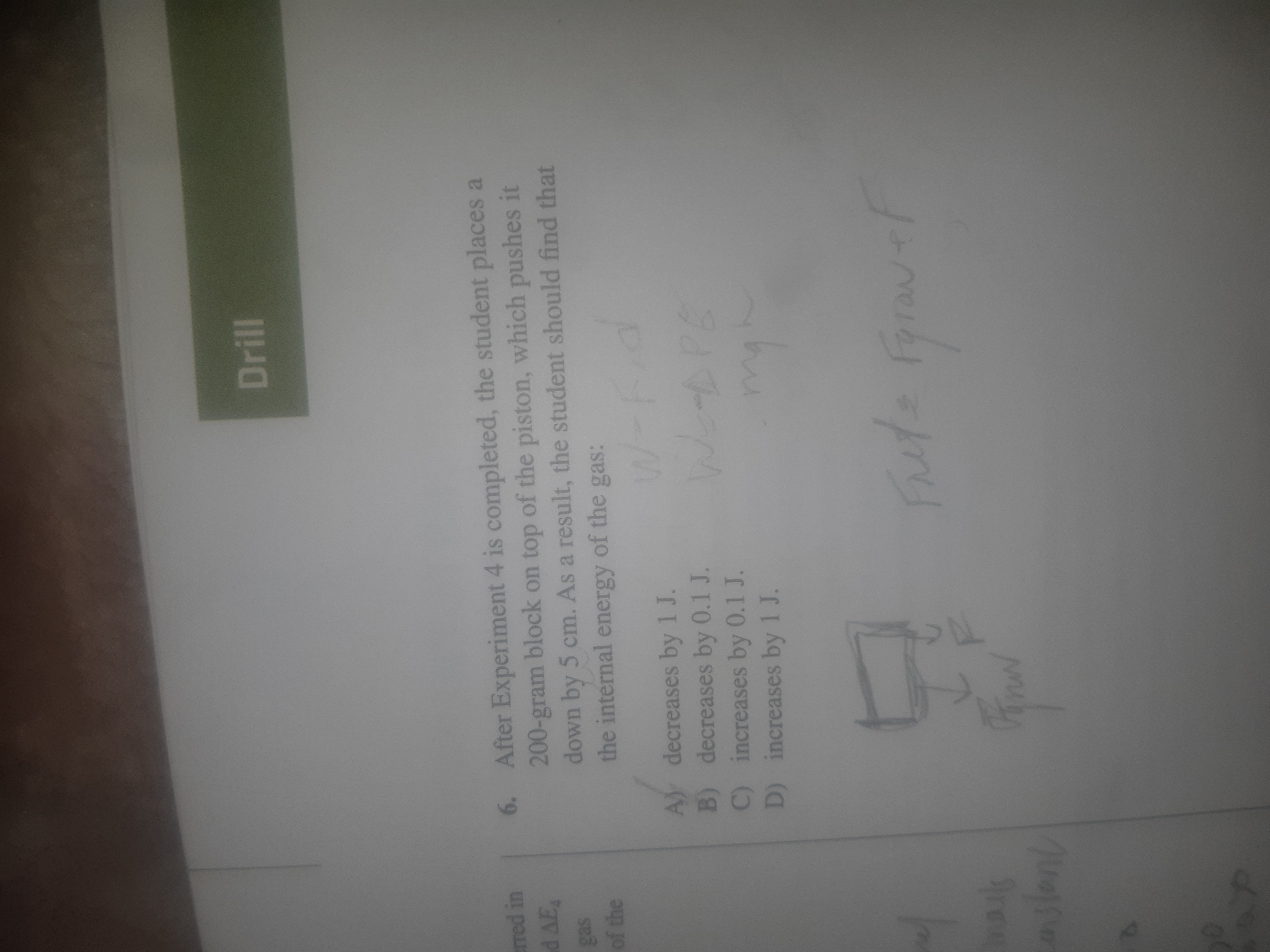 Drill rred in 6. After Experiment 4 is completed, the student