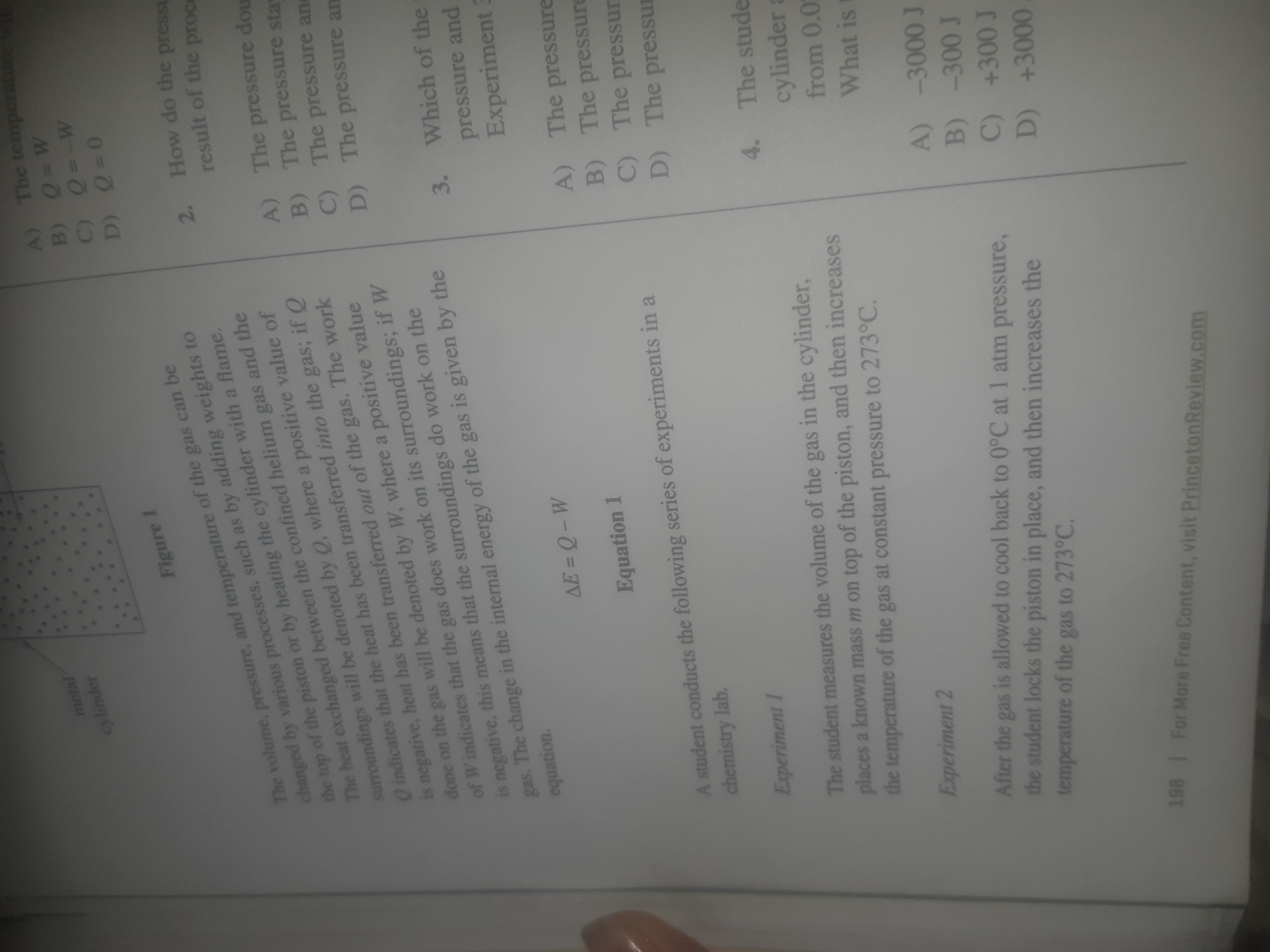 pushes it gas down by 5 cm. As a result, the student