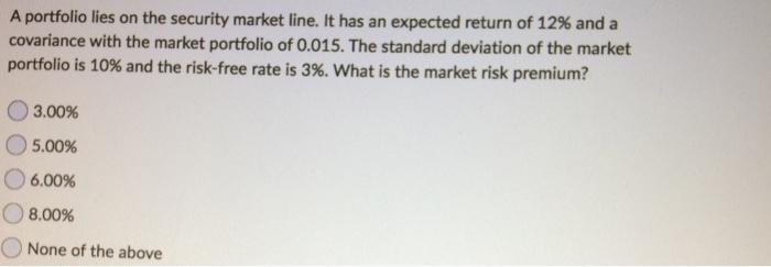 risk-free asset. The standard deviations of stock X and stock Y are