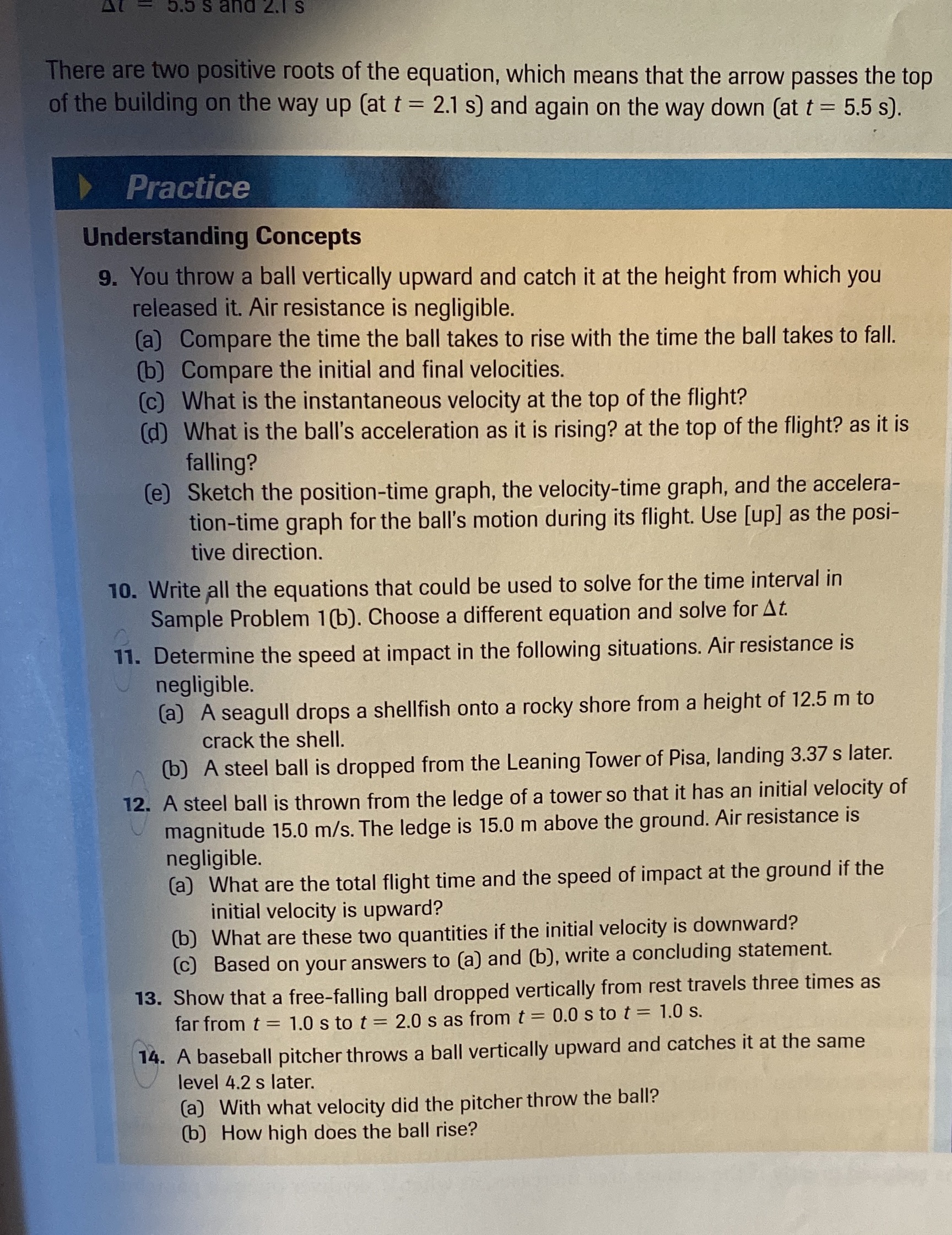 Please do 9 and 12 There are two positive roots of the