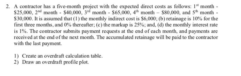and crash durations for the following project. Also, calculate the cost associated