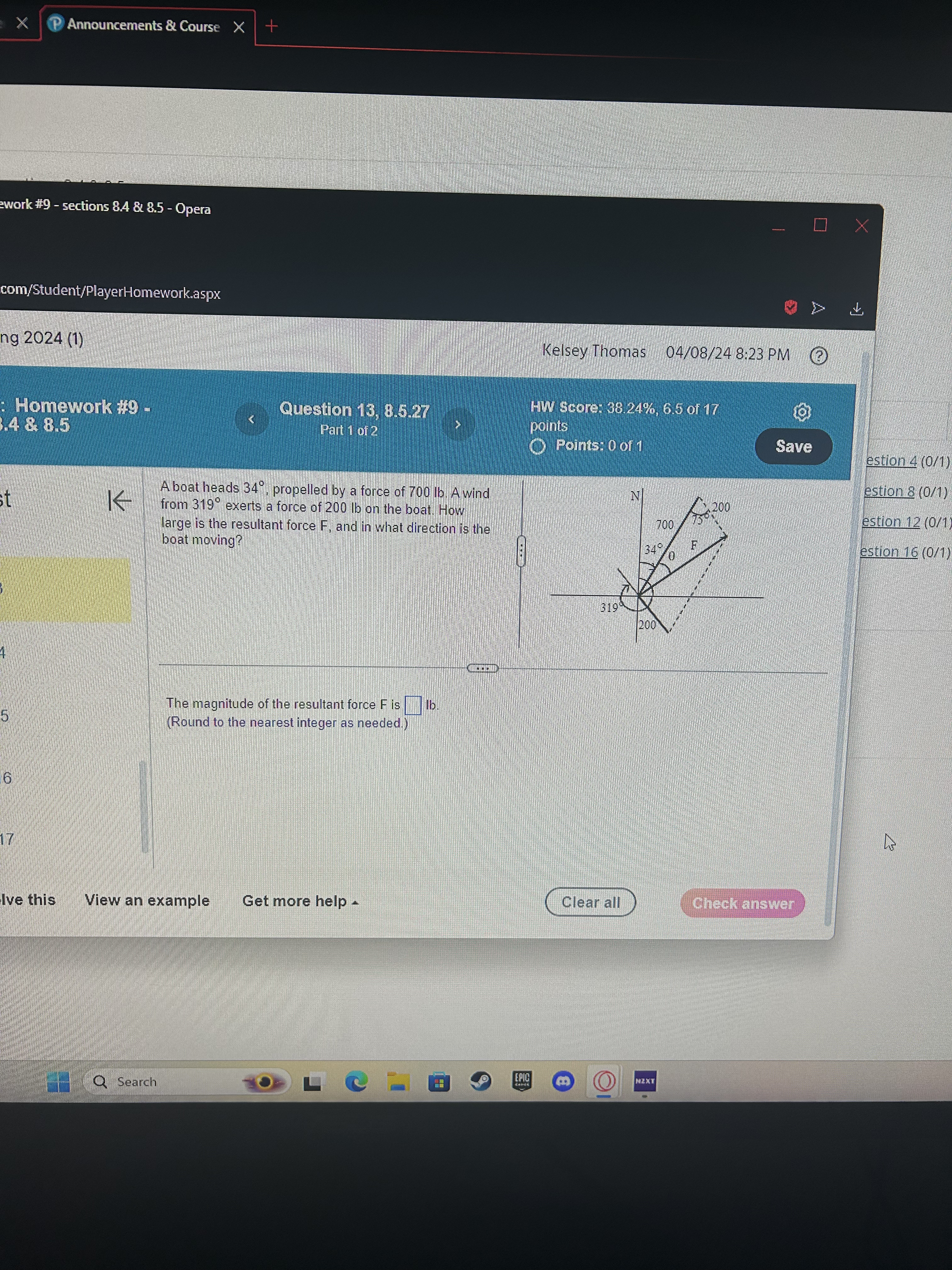  X P Announcements & Course X + work #9 - sections