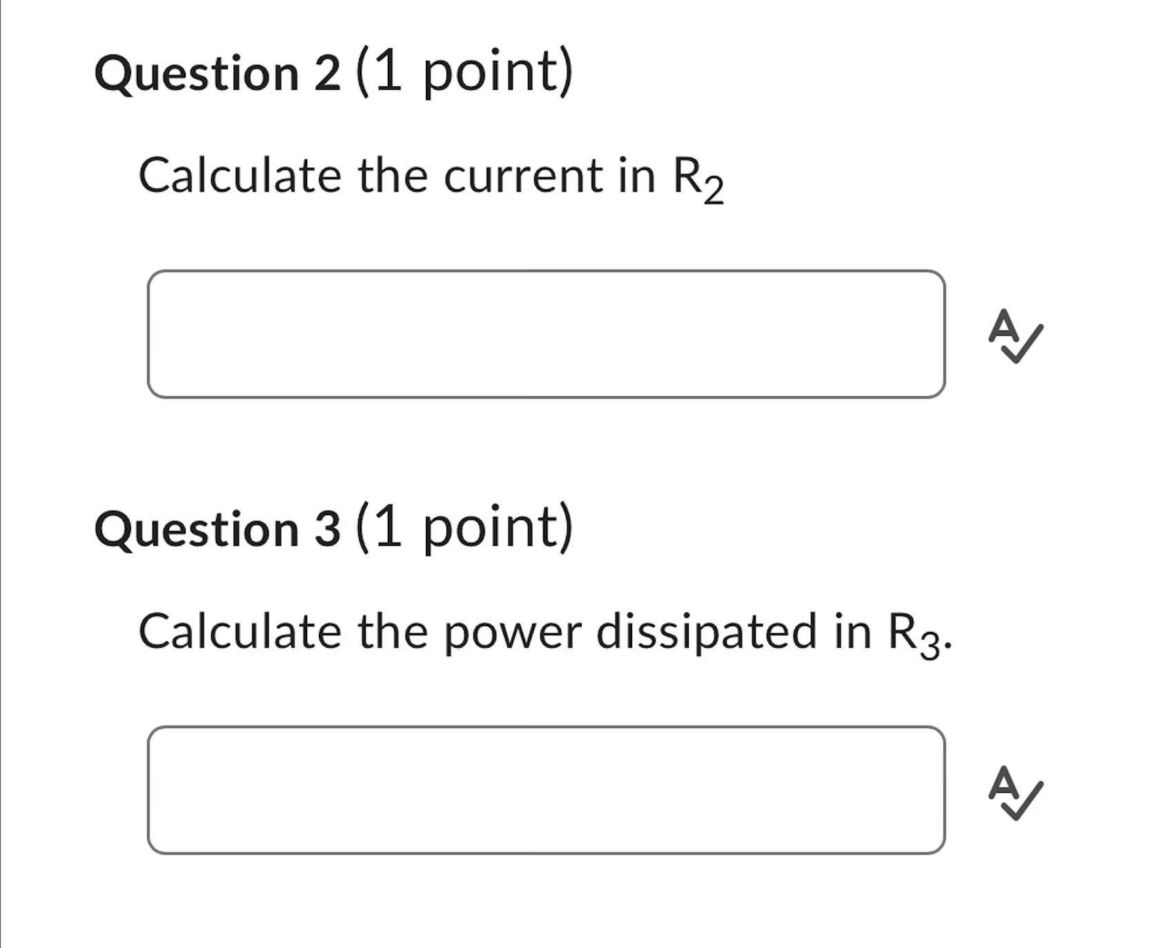 R1= 2 Q, R2 = 40, R3 = 60, and R4 =