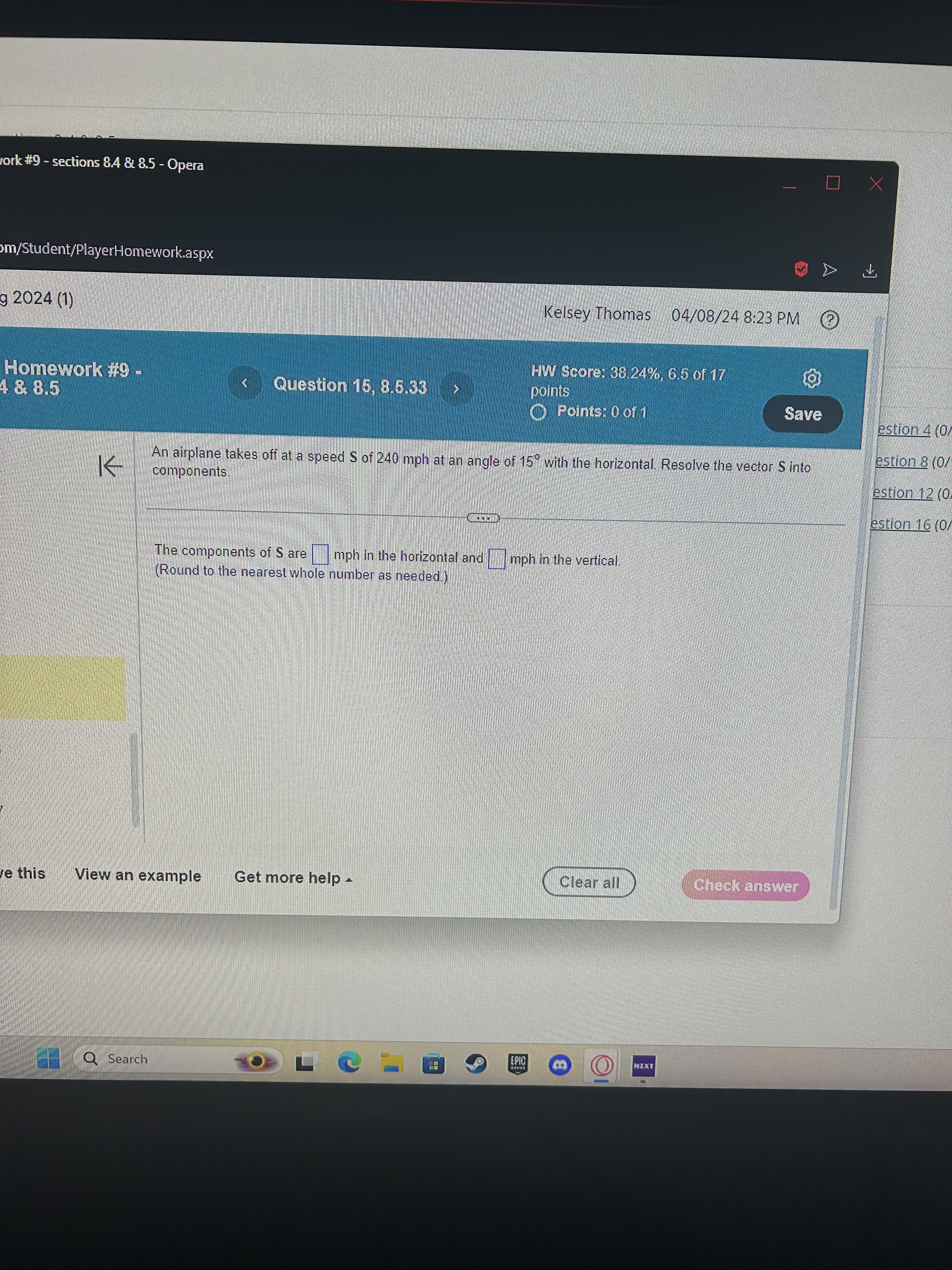 2 points Points: 0 of 1 Save A block weighing 90 lb
