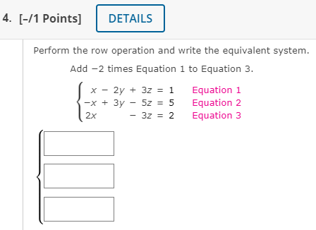 + F = 0 of the circle that passes through the points.