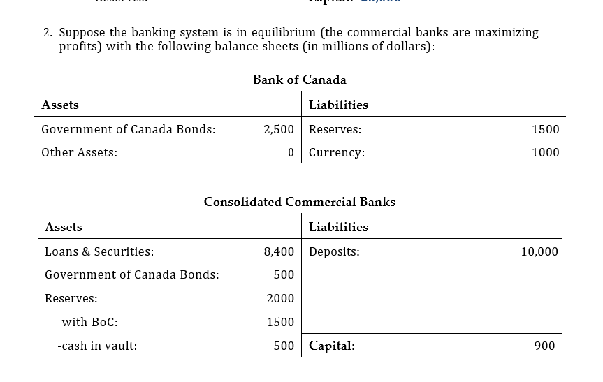  .......... l "\"f'\"\"" _....,- 1.. u 2. Suppose the banking system