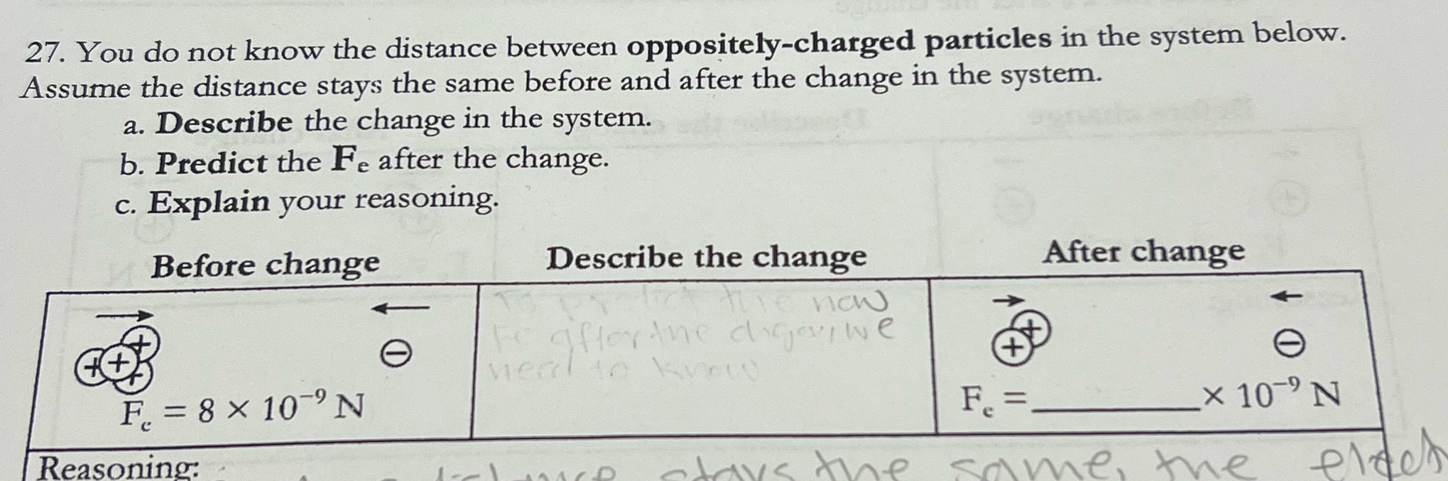 Answer the question please 27. You do not know the distance between