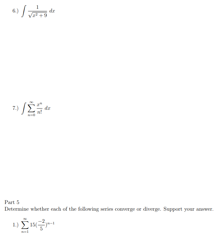 Hello, I need help with this Calc 2 homework assignment. For questions
