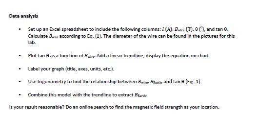 circular wire to investigate the magnetic field produced by an electric current