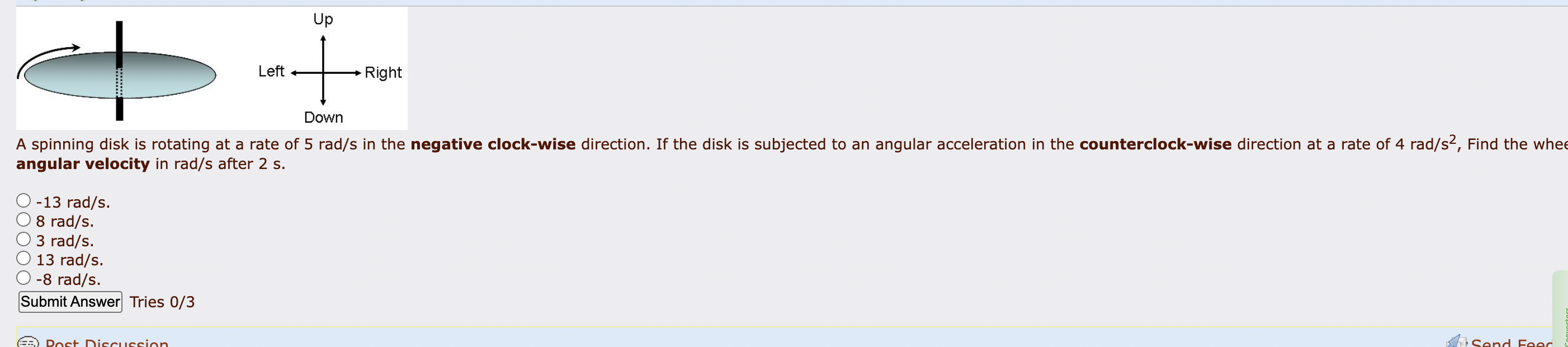 left to right up a ramp which is inclined 45 degrees from