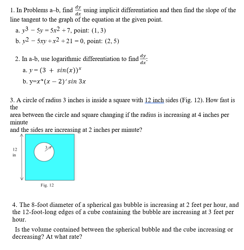 Need help understanding 1. In Problems ab, nd 3: using implicit differentiation