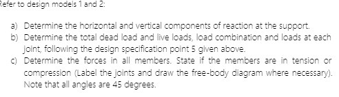 ever to design models 1 and 2: 2) Determine the horizontal