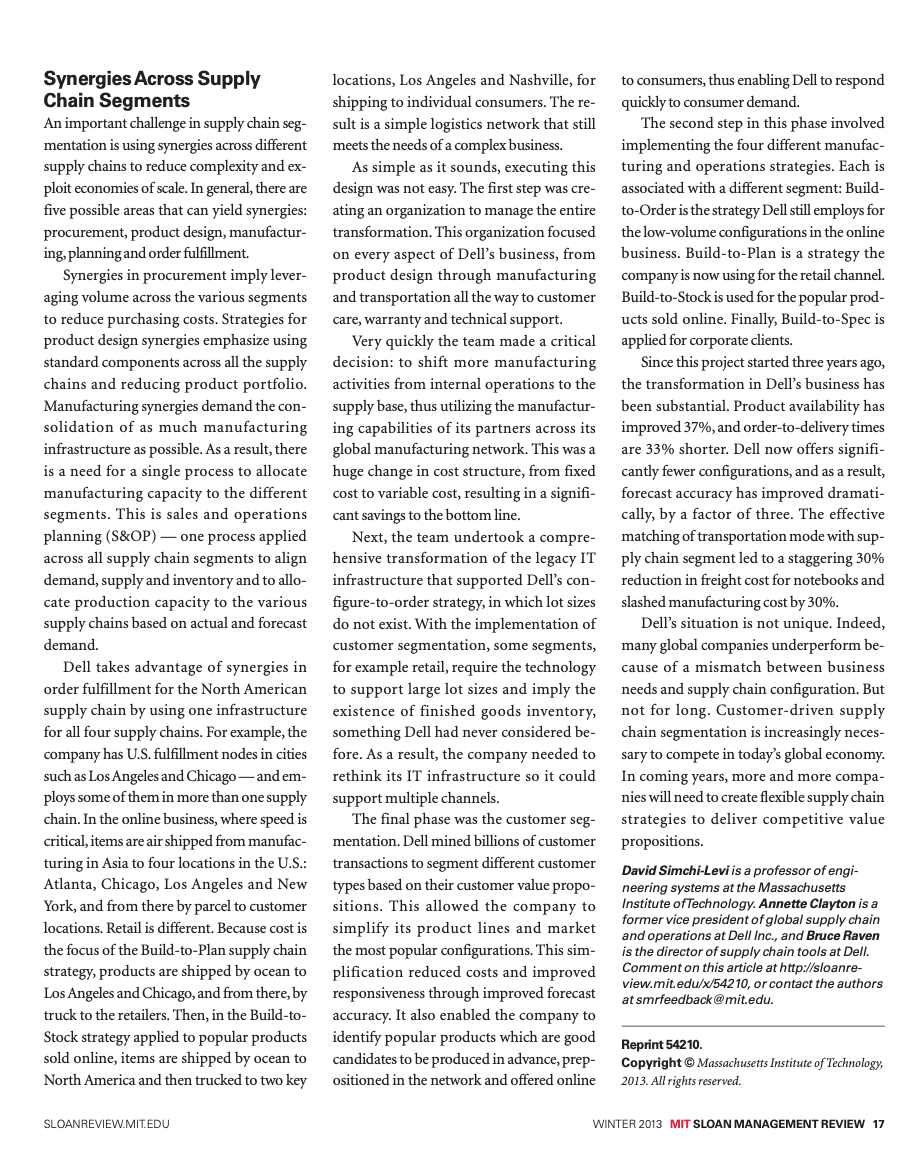 David Simchi-Levi, Annette Clayton and Bruce Raven[SUPPLY CHAIN MANAGEMENT] Dlllilhlnlllwnhlon hmulminnhinur mmlntuehfownm