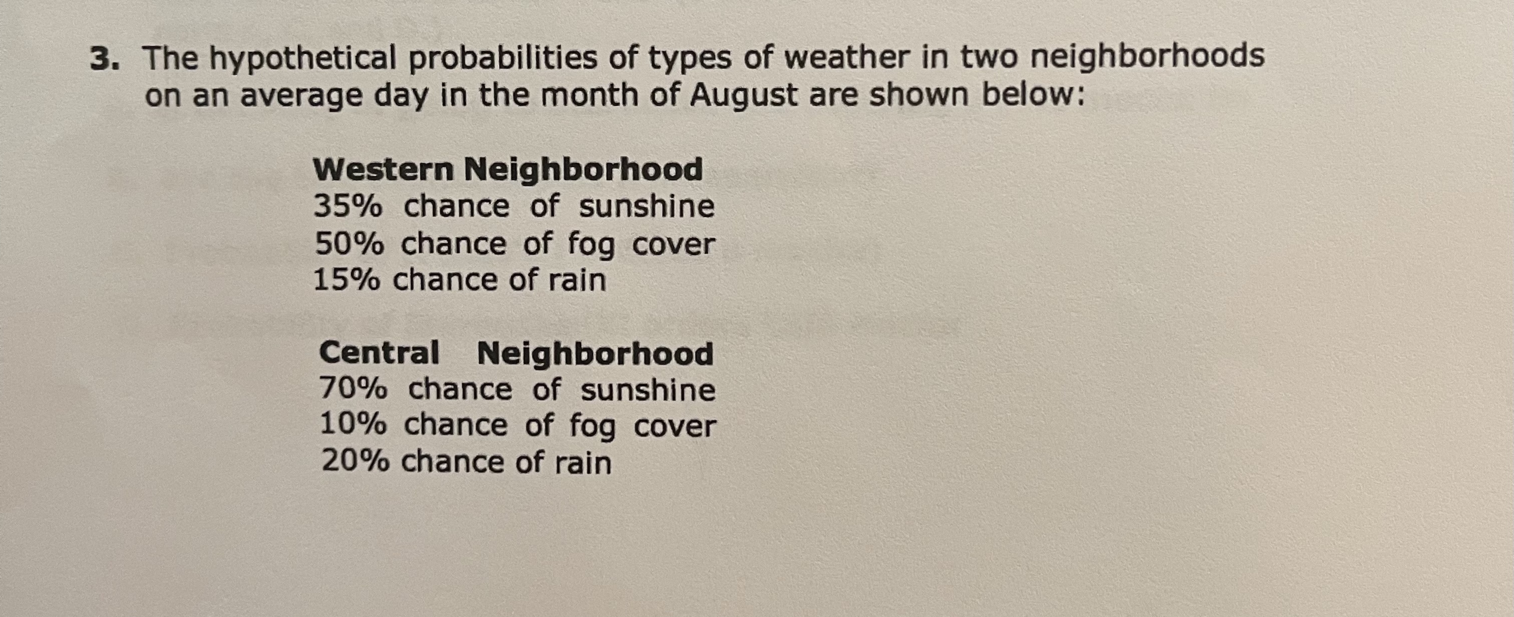 Rules of Probability Compute the following probabilities: (4 points total. 1 point