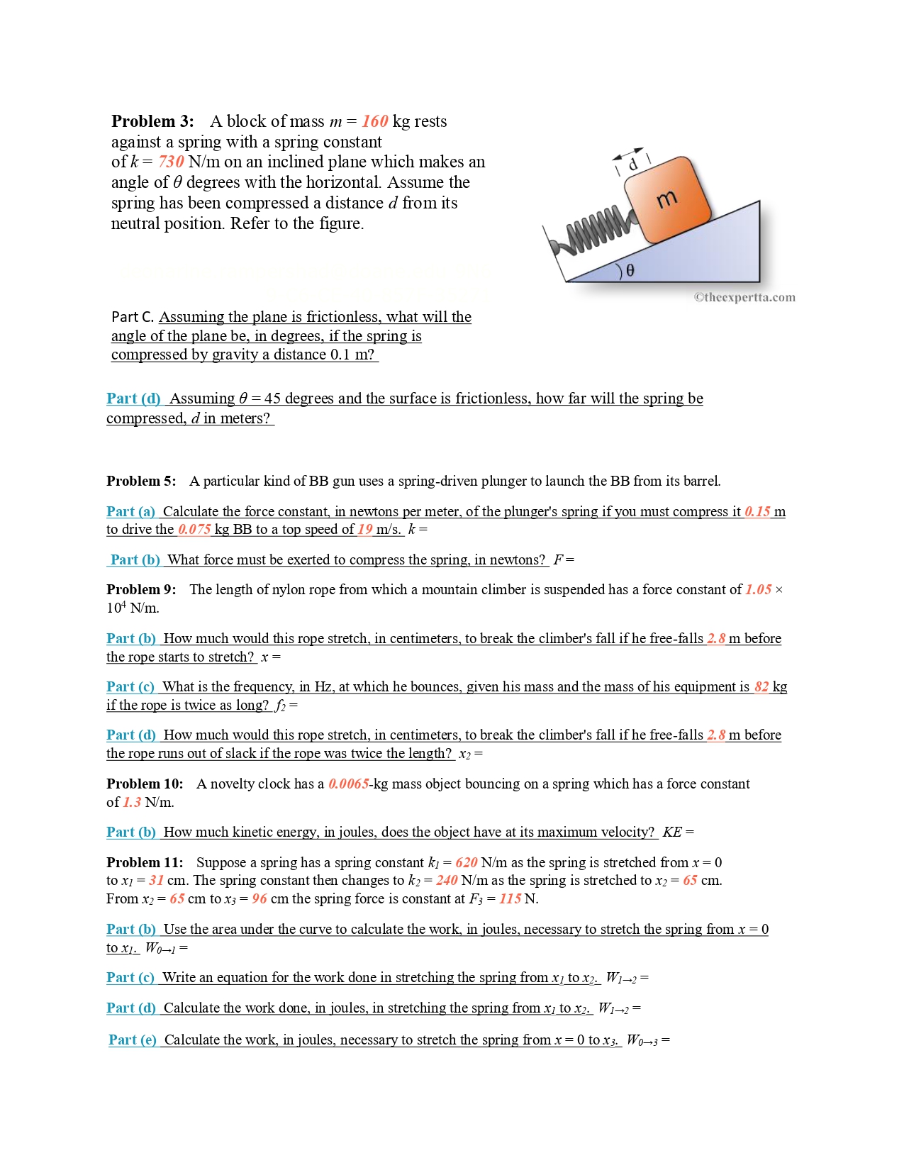 N/m on an inclined plane which makes an angle of 6 degrees