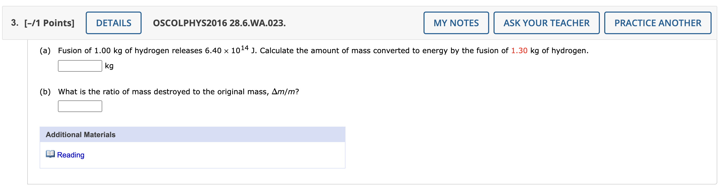 7.75 x 10-2 kg that is moving at 0.40c. kg . m/s