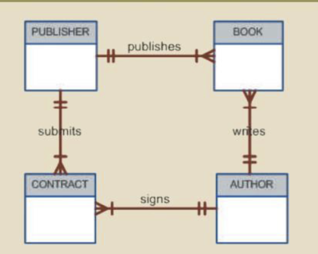 Write the business rules that are reflected in the ERD shown. (Note