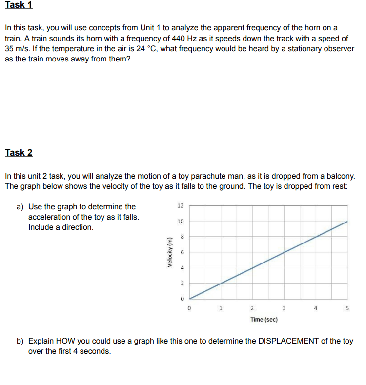  Task 1 In this task, you will use concepts from Unit
