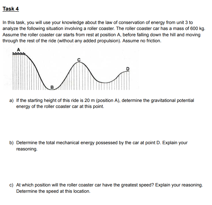 it speeds down the track with a speed of 35 m/s. If