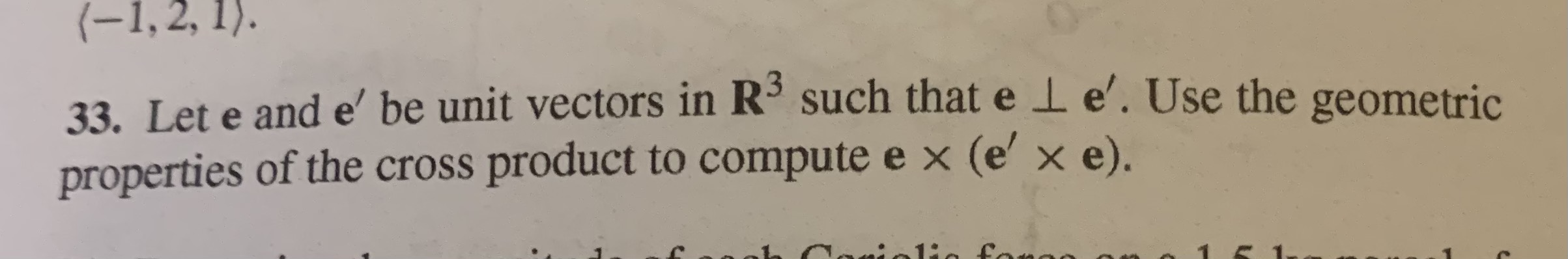  (-1, 2, 1). 33. Let e and e' be unit vectors