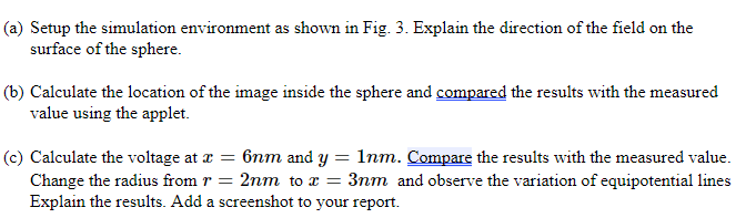  {a) Setup the simulation environment as shown in Fig. 3. Explain
