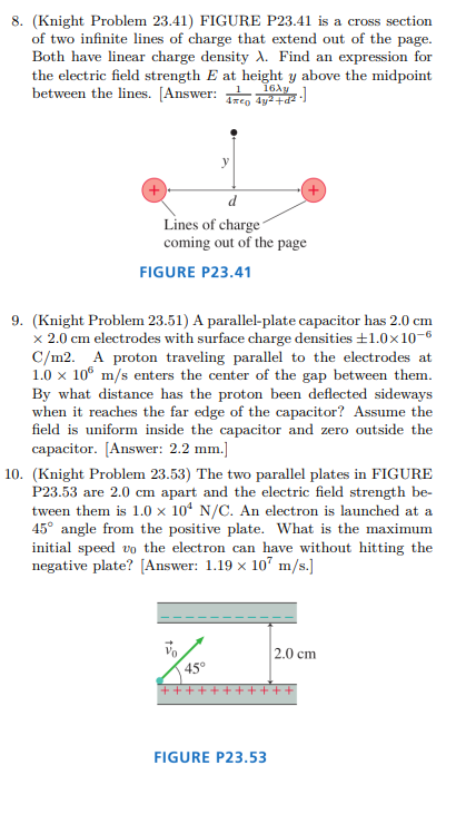 lot. Thank you. 6. (Knight Problem 23.29) The surface charge density on
