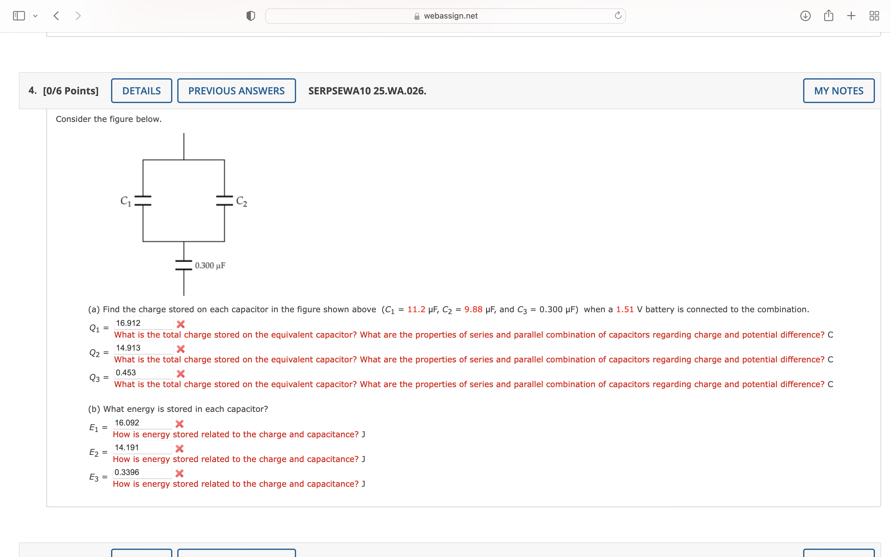 SERPSEWA10 25.WA.020. Consider the circuit shown in the diagram below. The potential
