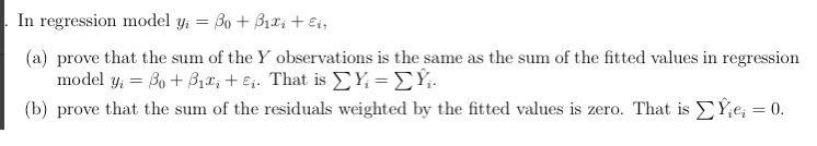 Could you help me with this question please? . In regression model